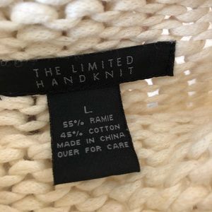The Limited Tops - The limited hand knit large knit cream tank top The Limited Tops - The limited hand knit large knit cream tank top